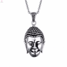 Bijoux religieux de costume en acier inoxydable Jésus Mens tête collier pendentif